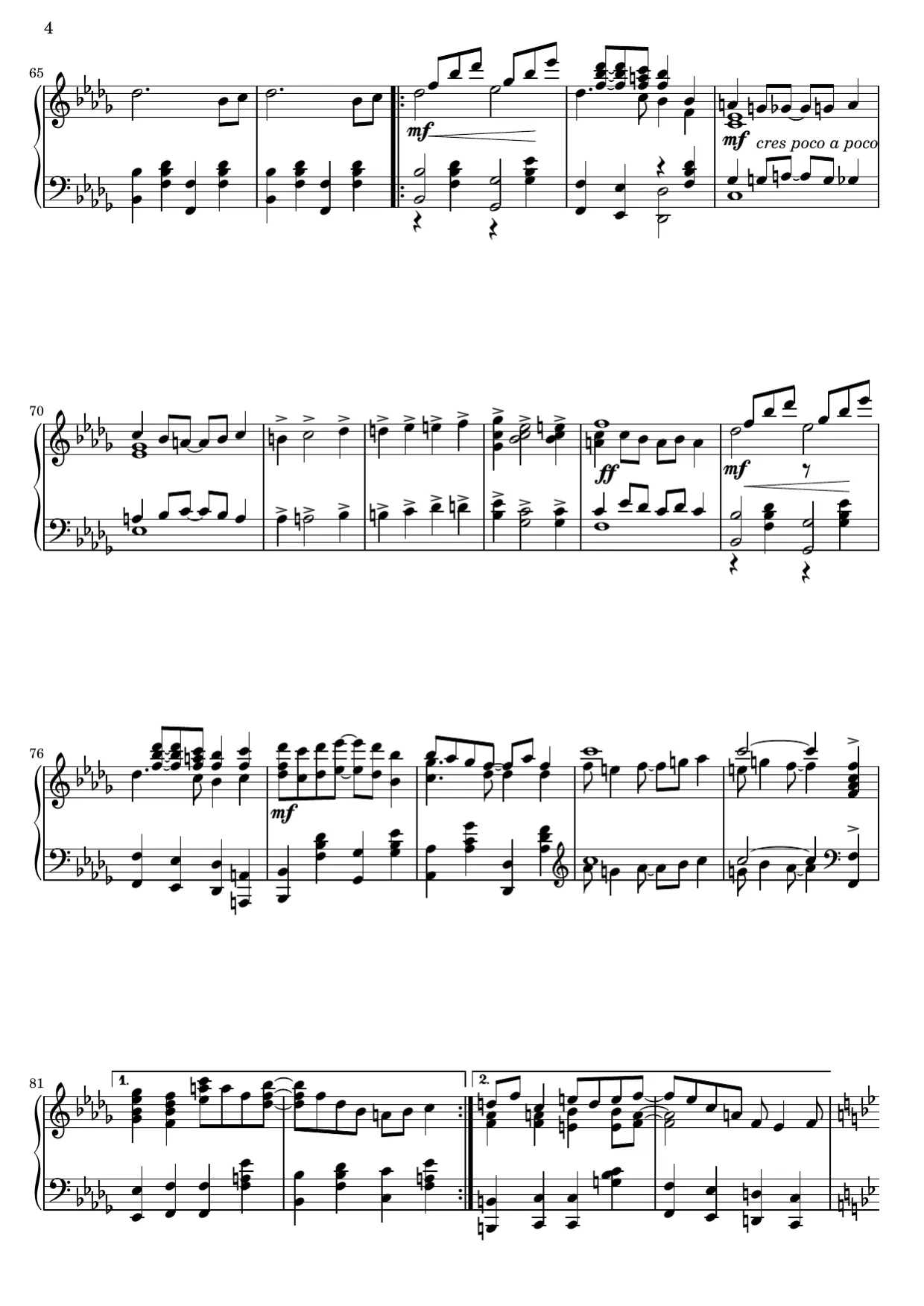 Sheet music page 4, Magnetic Rag - Advanced Version