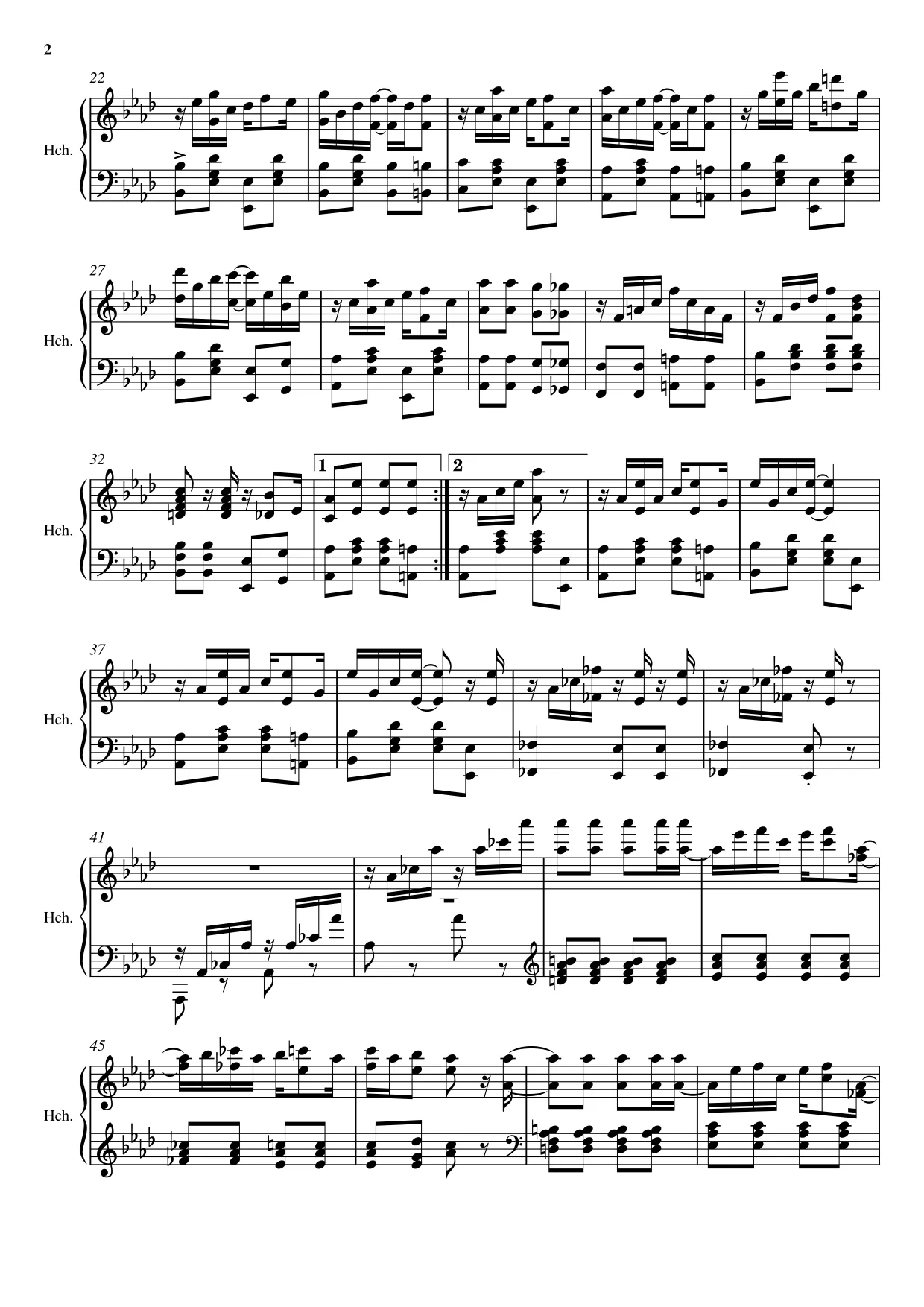 Sheet music page 2 Maple Leaf Rag - Beginner Version