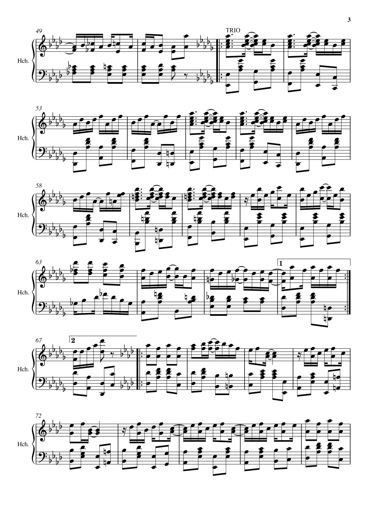 Sheet music page 3 Maple Leaf Rag - Beginner Version