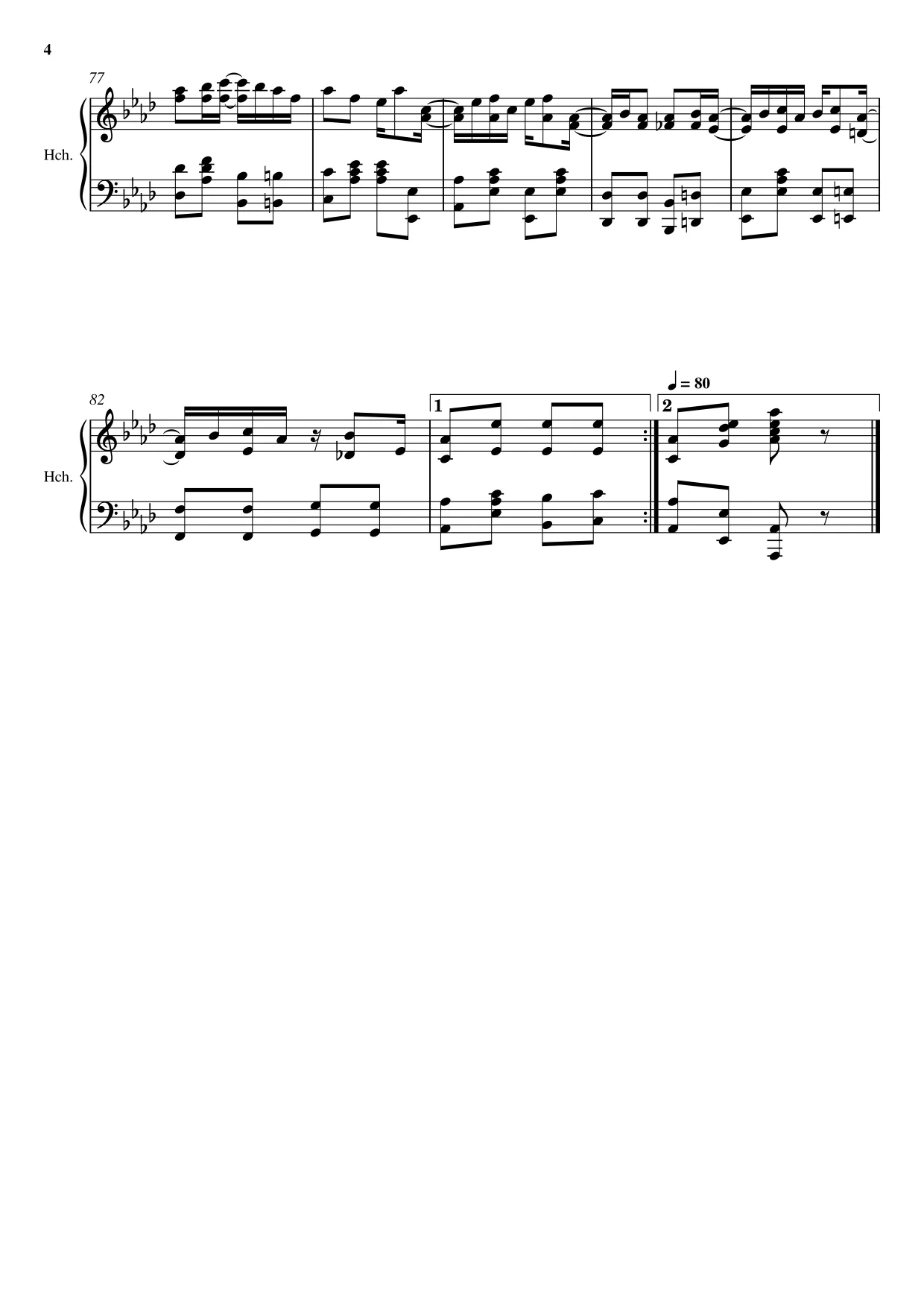 Sheet music page 4 Maple Leaf Rag - Beginner Version