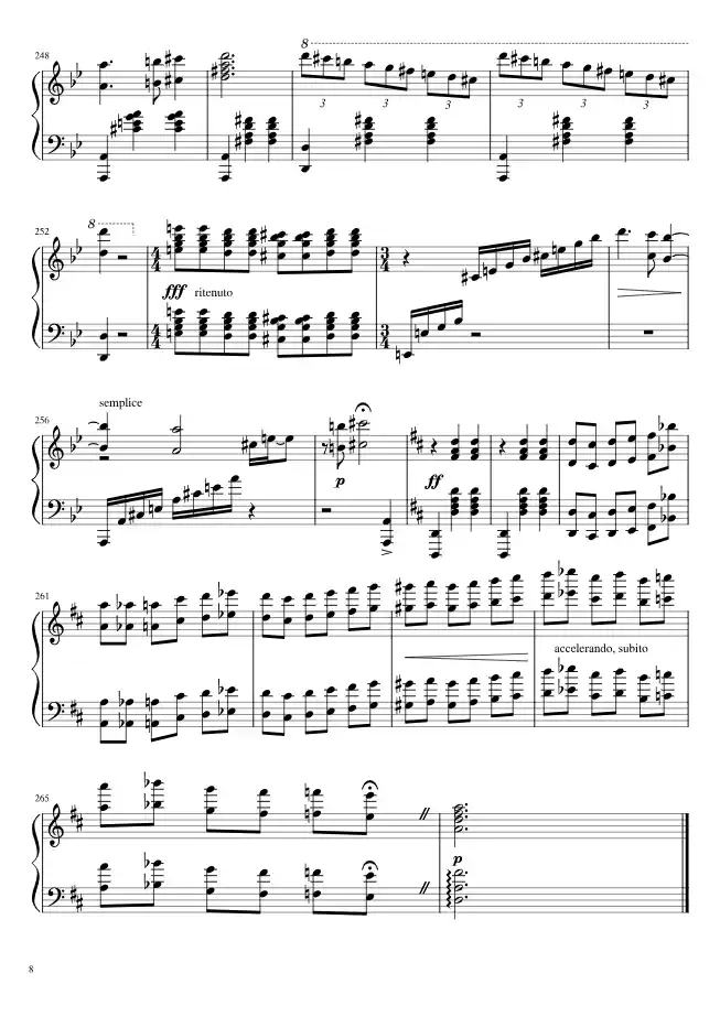 Sheet music page 8 Merry go round of life - Advanced Version