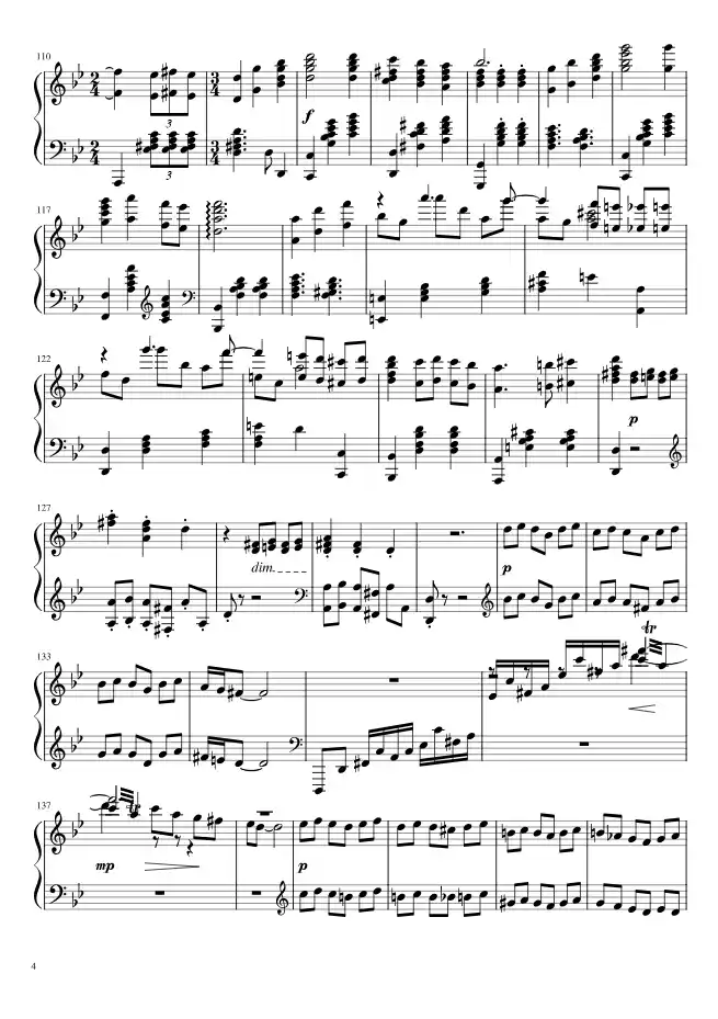 Sheet music page 4 Merry go round of life - Advanced Version