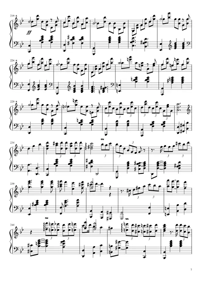 Sheet music page 7 Merry go round of life - Advanced Version