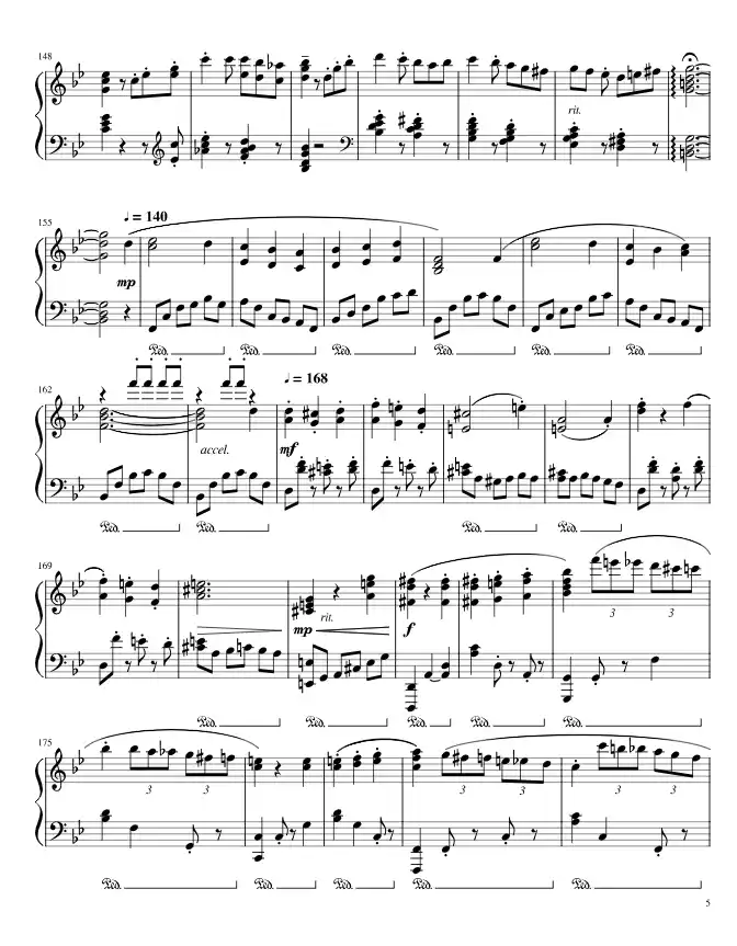 Sheet music page 5 Merry go round of life - Intermediate Version