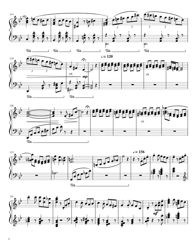 Sheet music page 4 Merry go round of life - Intermediate Version