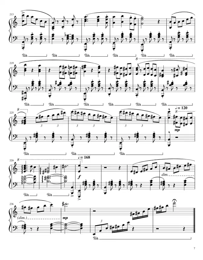 Sheet music page 7 Merry go round of life - Intermediate Version