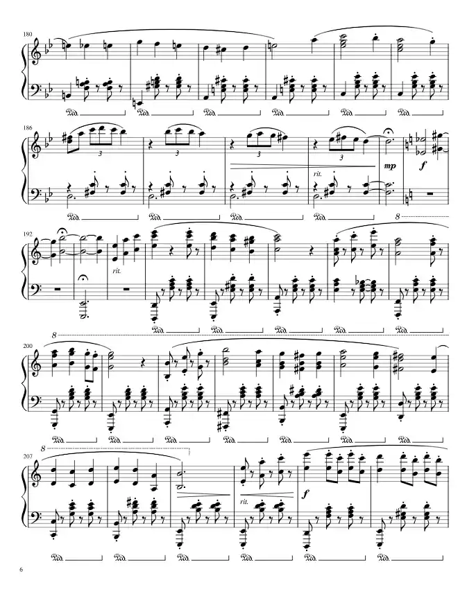 Sheet music page 6 Merry go round of life - Intermediate Version