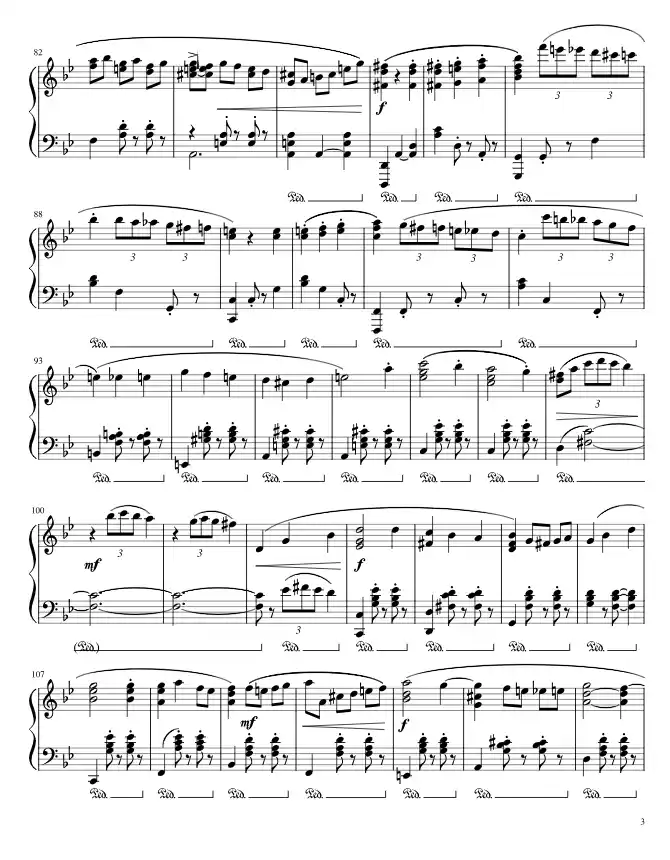 Sheet music page 3 Merry go round of life - Intermediate Version