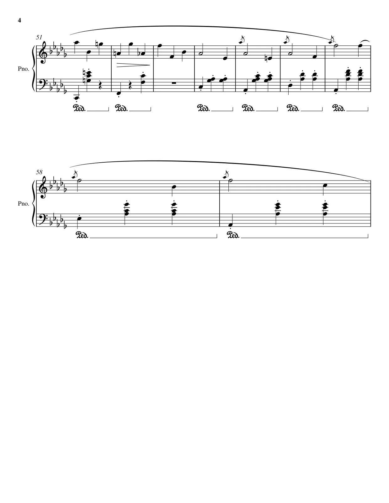 Notenseite 4 Minutenwalzer (op. 64 Nr. 1) - Fortgeschrittene Version