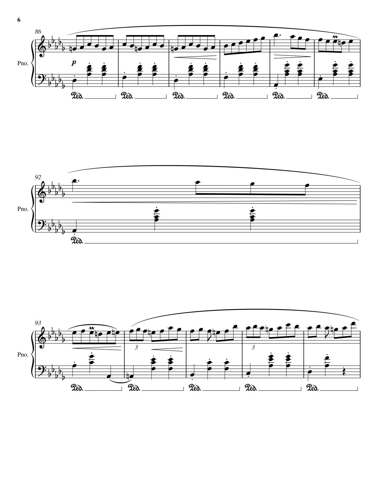 Notenseite 6 Minutenwalzer (op. 64 Nr. 1) - Fortgeschrittene Version