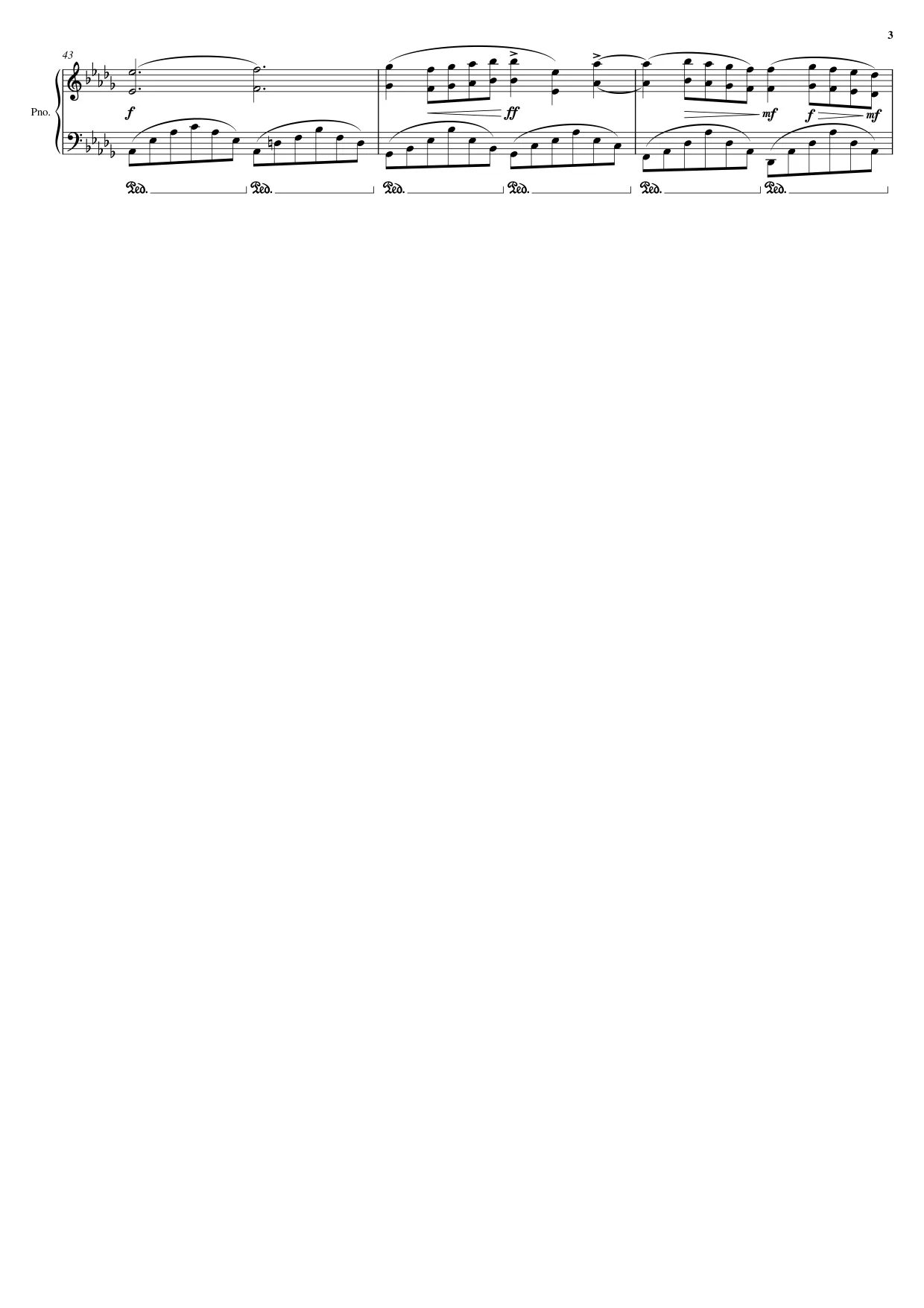 Sheet music page 3 Nocturne Op. 9 No. 1 - Advanced Version