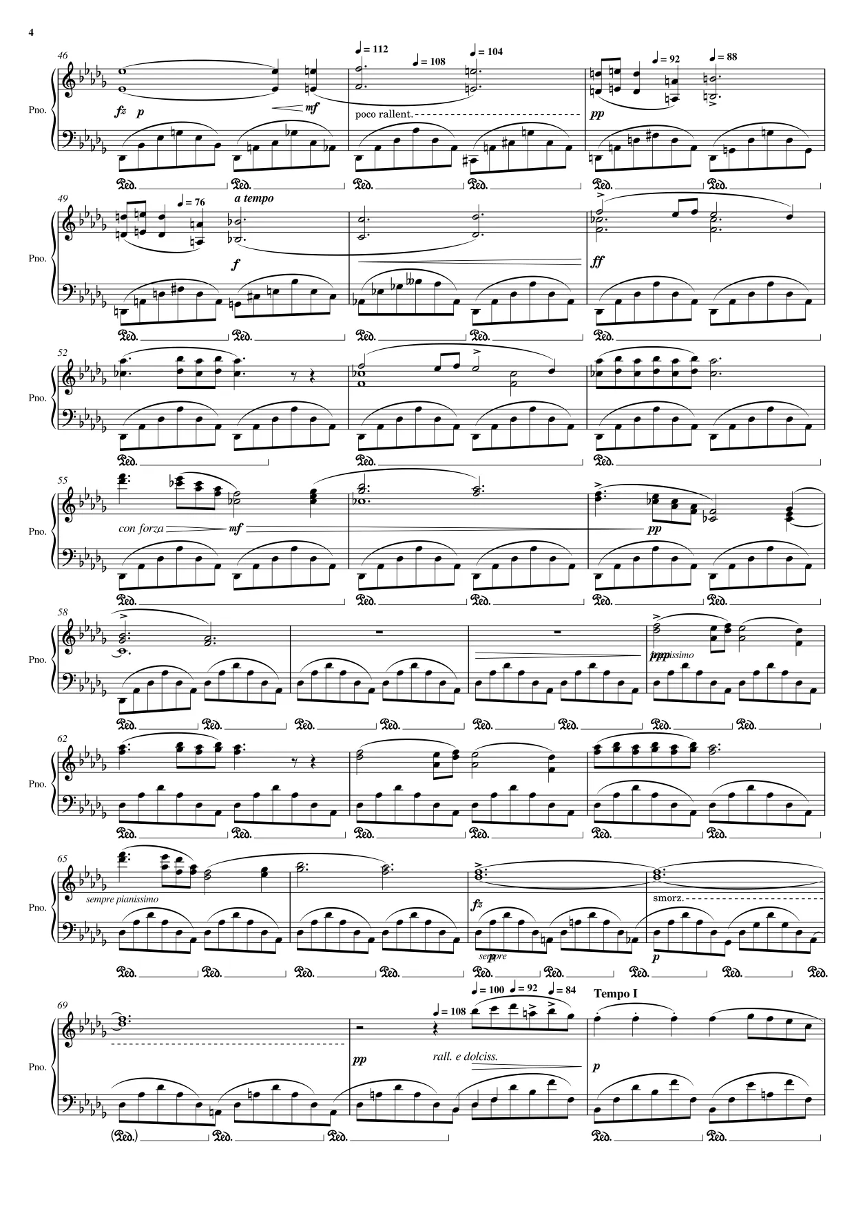 Sheet music page 4 Nocturne Op. 9 No. 1 - Advanced Version