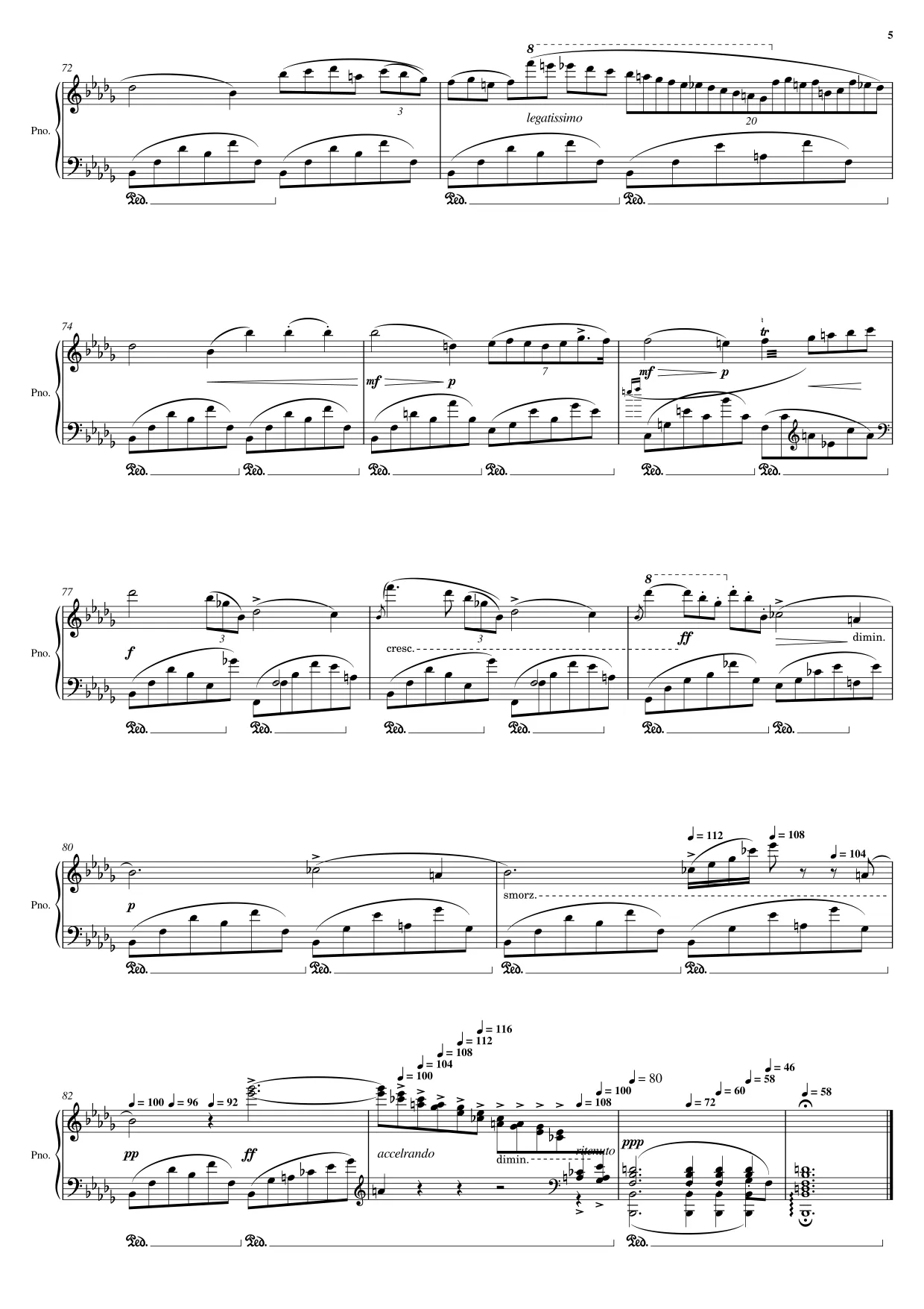 Sheet music page 5 Nocturne Op. 9 No. 1 - Advanced Version