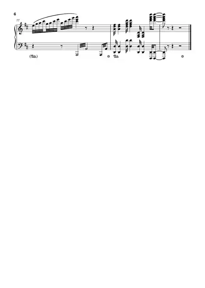 Sheet music page 6 Ode to Joy (Symphony No. 9, Op. 125 in D minor) - Advanced Version