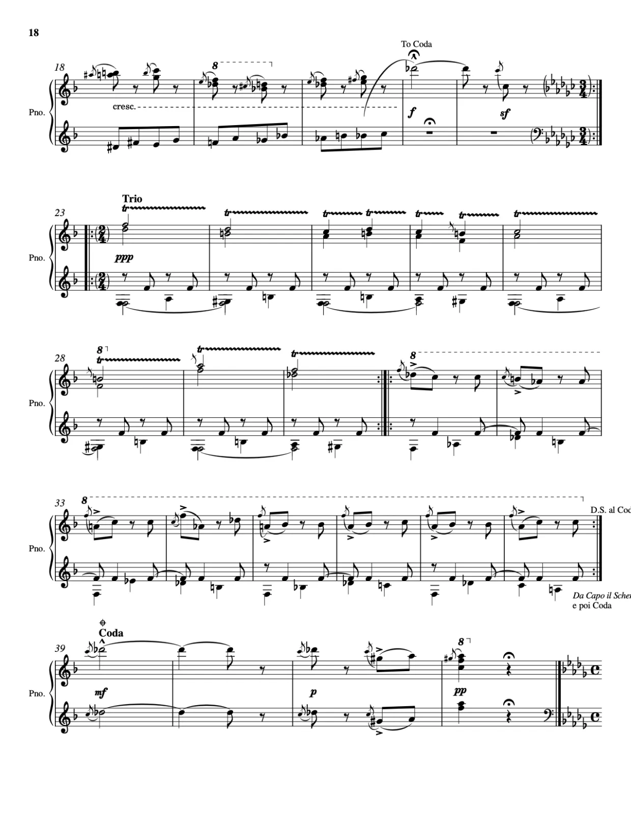 Sheet music page 18, Pictures at an Exhibition - Advanced Version