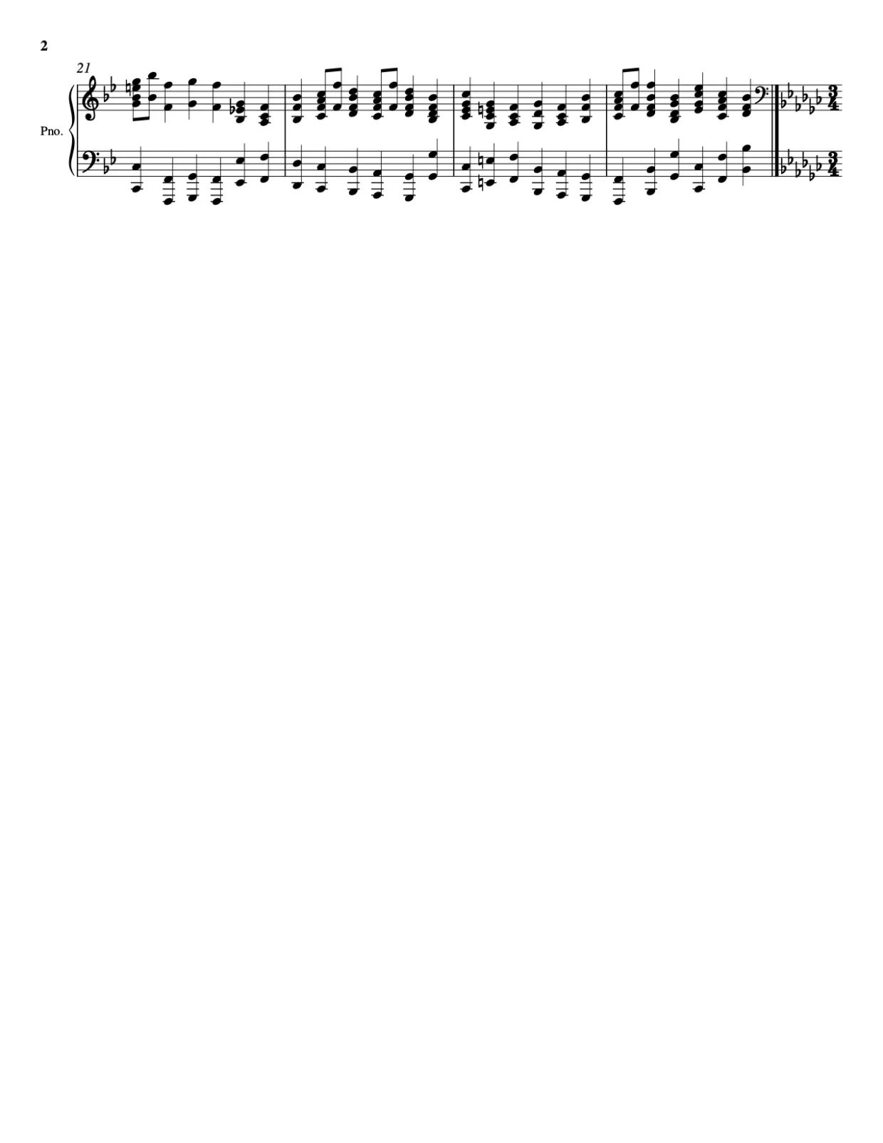 Sheet music page 2, Pictures at an Exhibition - Advanced Version