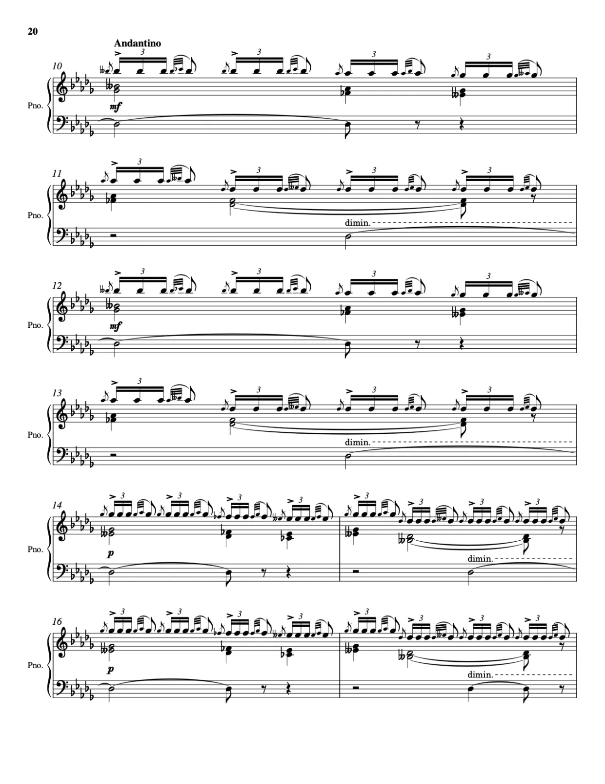 Sheet music page 20, Pictures at an Exhibition - Advanced Version