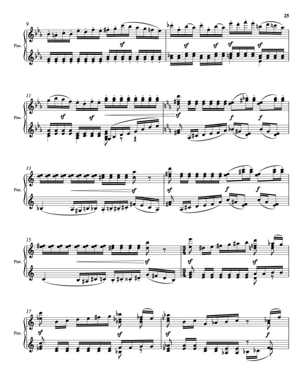 Sheet music page 25, Pictures at an Exhibition - Advanced Version