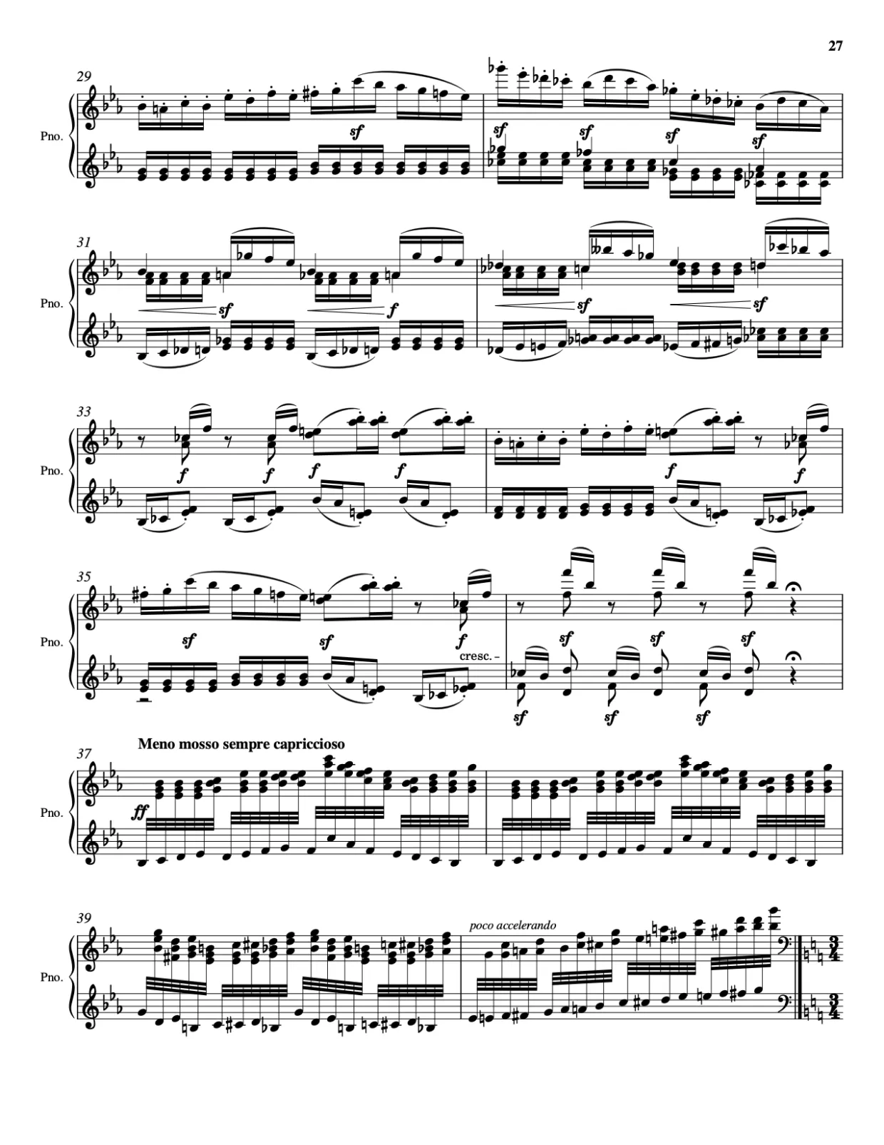 Sheet music page 27, Pictures at an Exhibition - Advanced Version