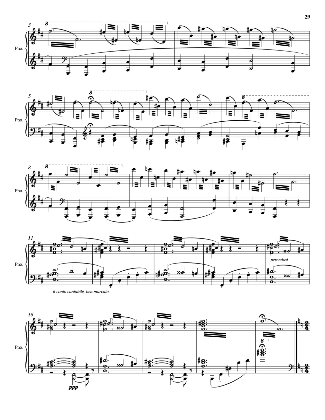 Sheet music page 29, Pictures at an Exhibition - Advanced Version