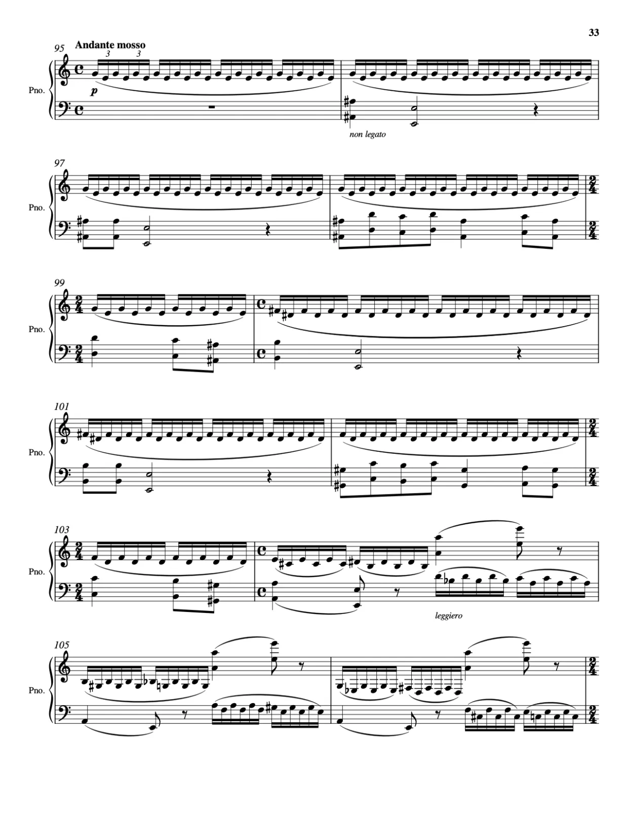 Sheet music page 33, Pictures at an Exhibition - Advanced Version