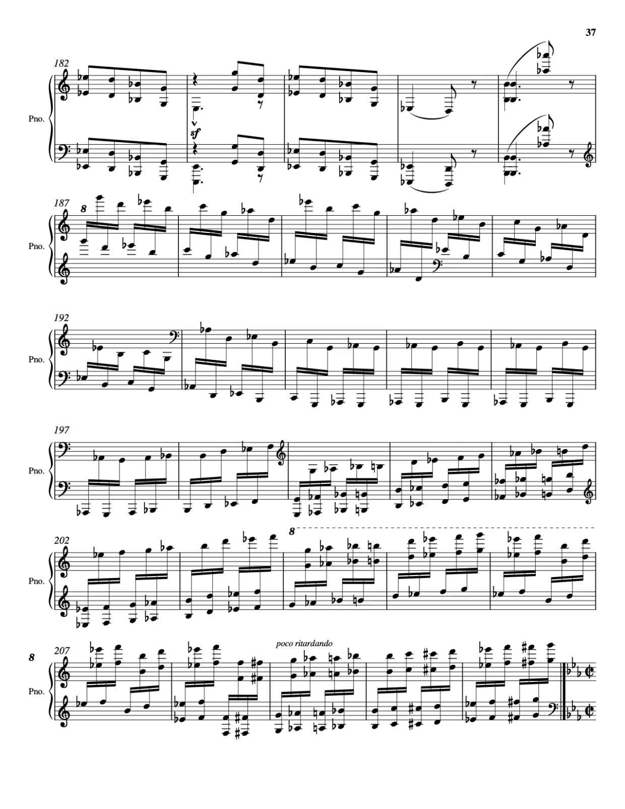 Sheet music page 37, Pictures at an Exhibition - Advanced Version
