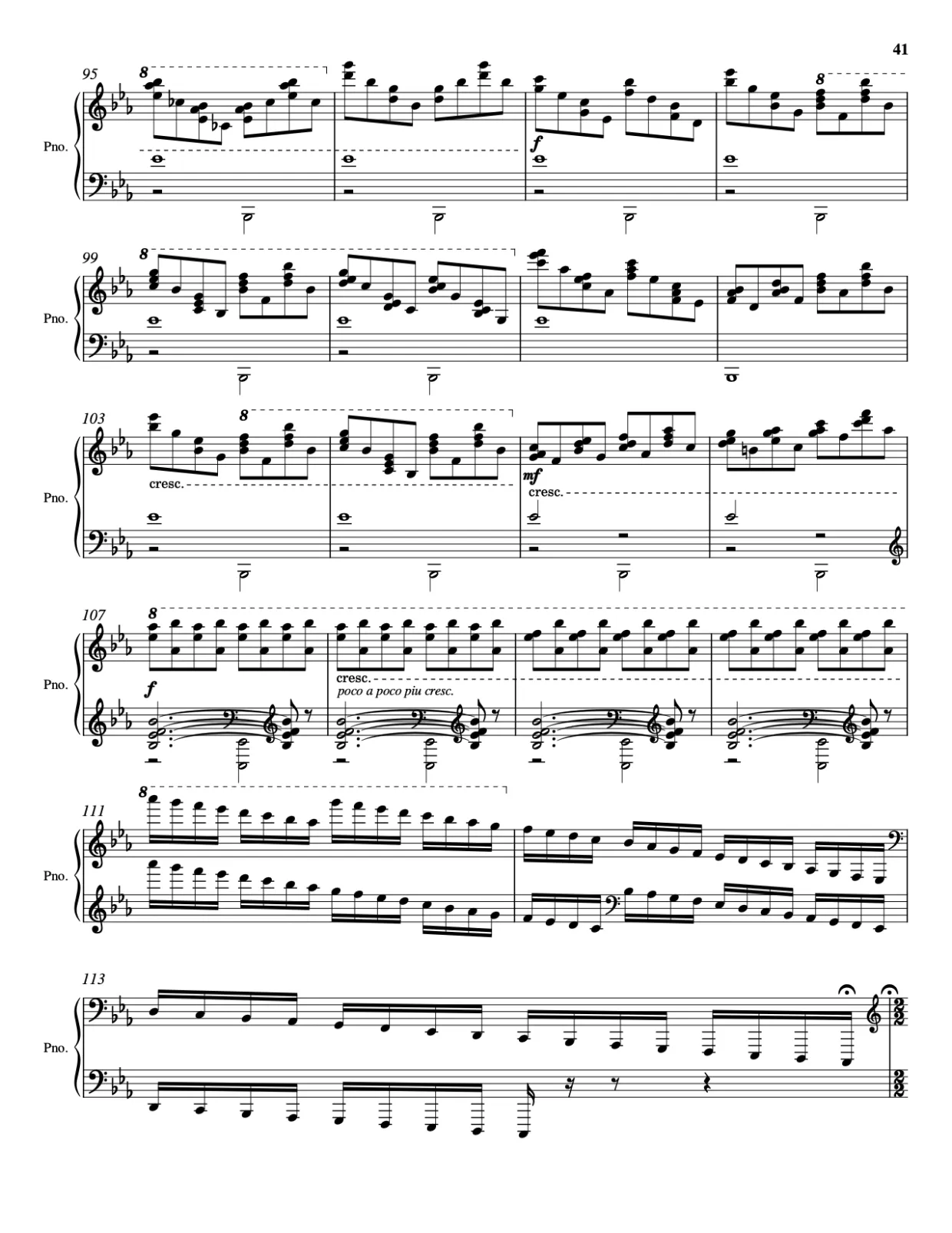 Sheet music page 41, Pictures at an Exhibition - Advanced Version