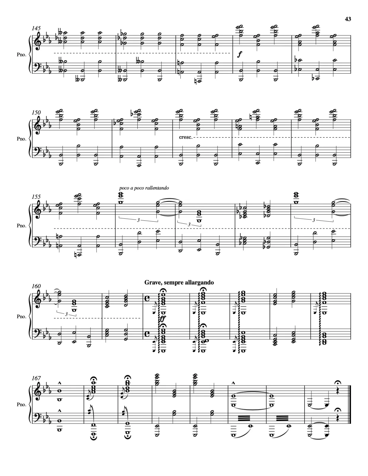 Sheet music page 43, Pictures at an Exhibition - Advanced Version