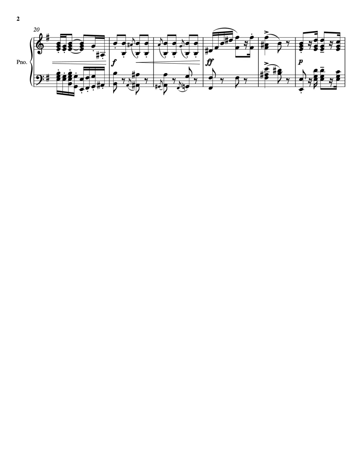 Sheet music page 2 Pomp and Circumstance - Advanced Version