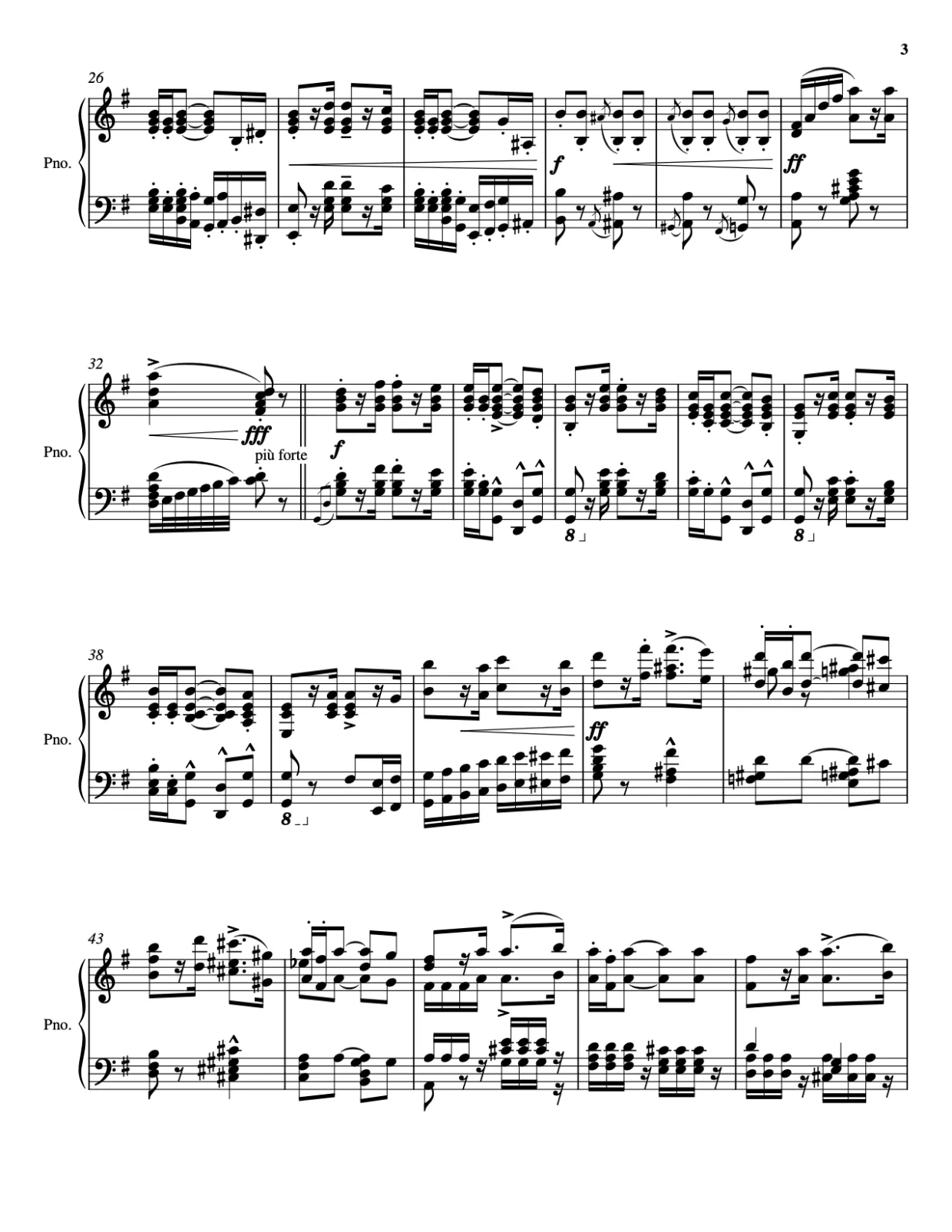 Sheet music page 3 Pomp and Circumstance - Advanced Version