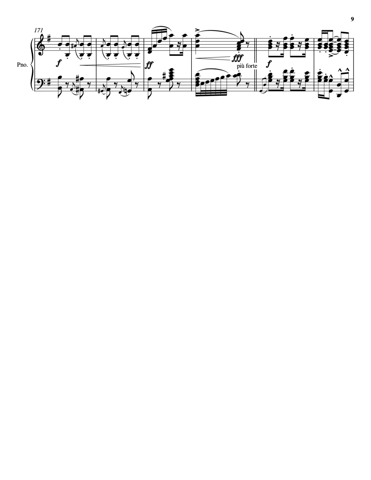 Sheet music page 9 Pomp and Circumstance - Advanced Version