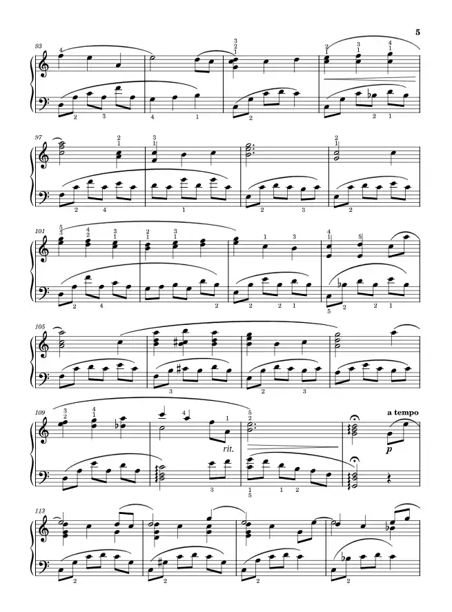 Sheet music page 5 The Promise of the World - Advanced Version
