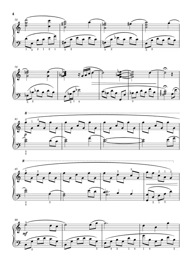 Sheet music page 4 The Promise of the World - Advanced Version