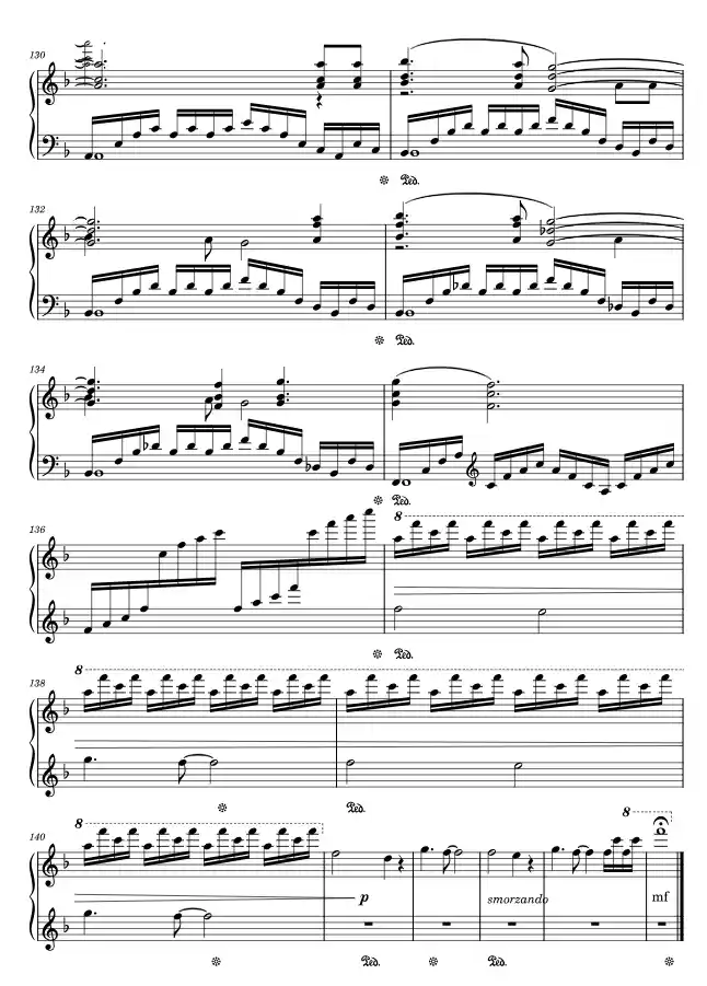 Sheet music page 8 Red Swan - Advanced Version