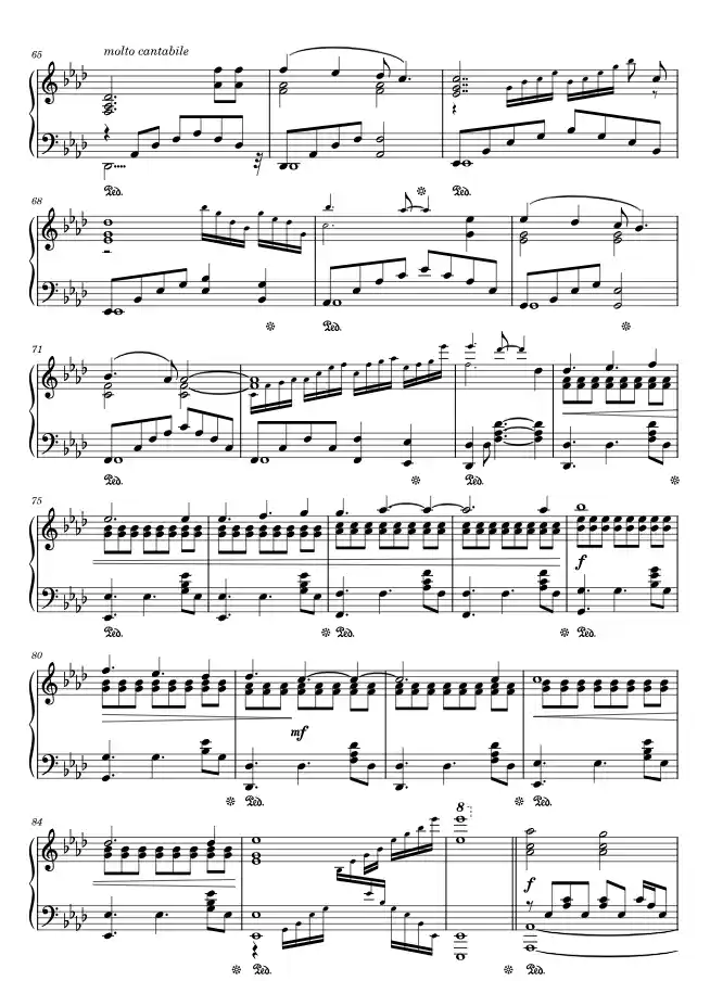 Sheet music page 4 Red Swan - Advanced Version