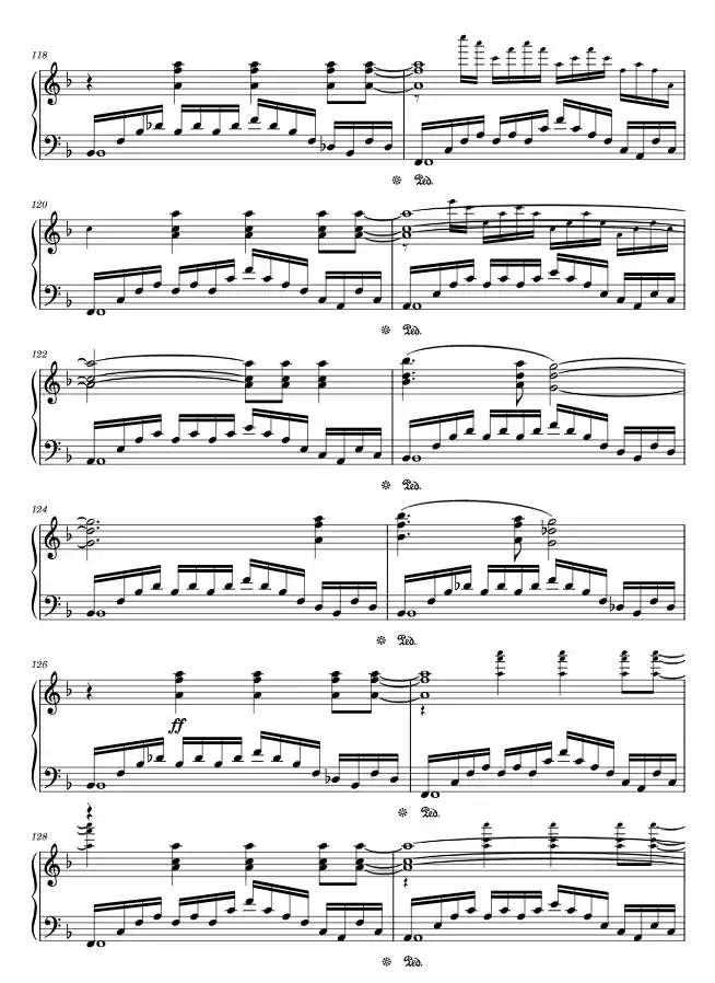 Sheet music page 7 Red Swan - Advanced Version