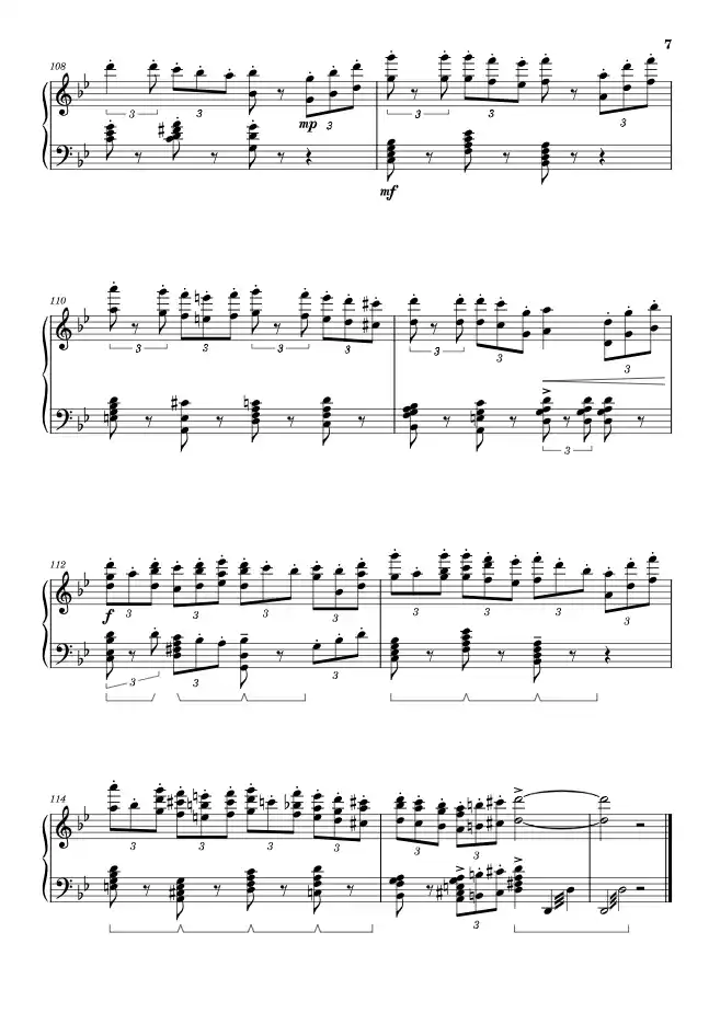 Sheet music page 7 Return to the Castle (Sophie's Castle) - Advanced Version