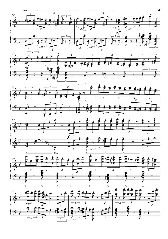 Sheet music page 3 Return to the Castle (Sophie's Castle) - Advanced Version