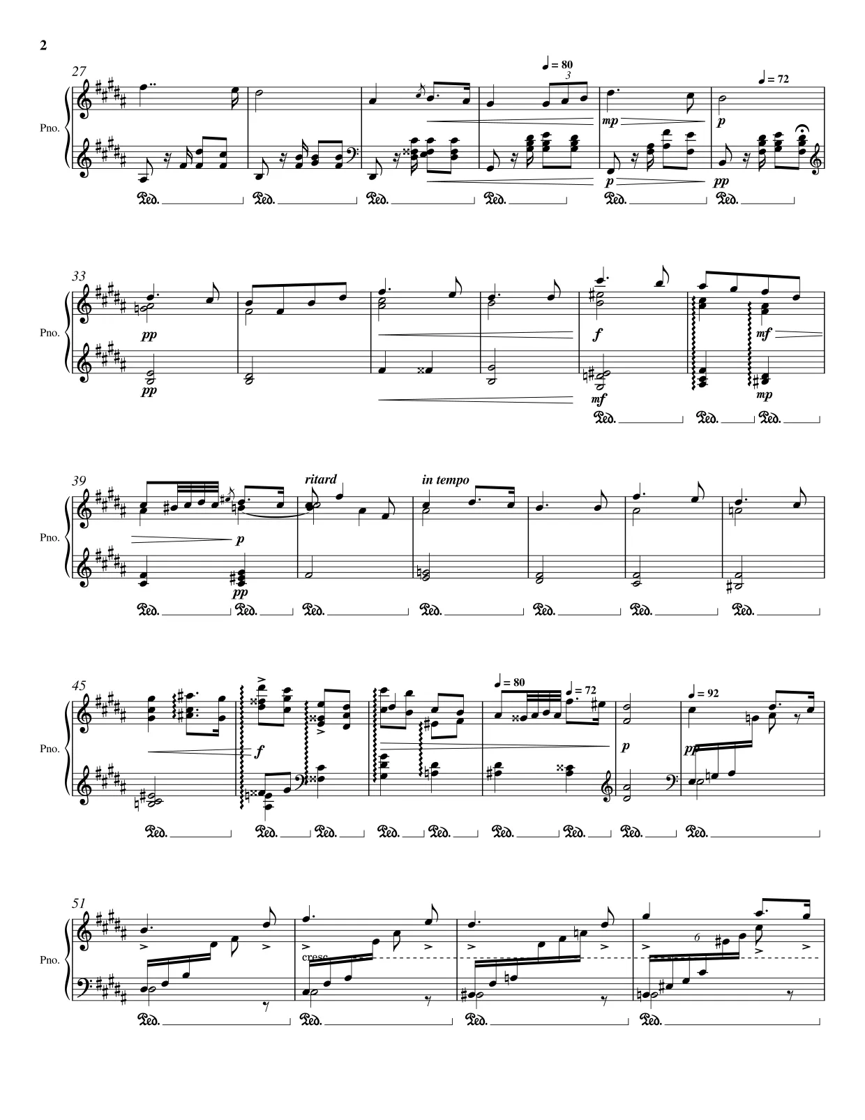 Sheet music page 2 Rêverie - Advanced Version