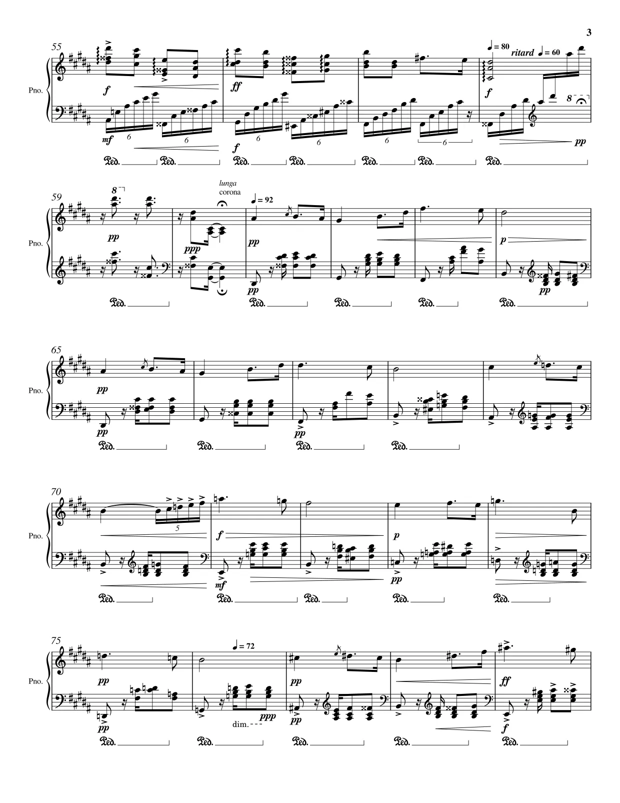 Sheet music page 3 Rêverie - Advanced Version