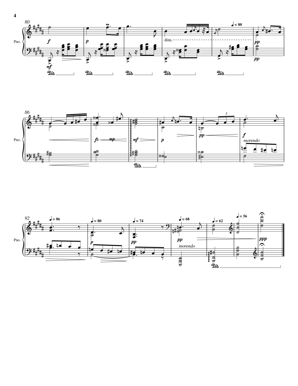 Sheet music page 4 Rêverie - Advanced Version
