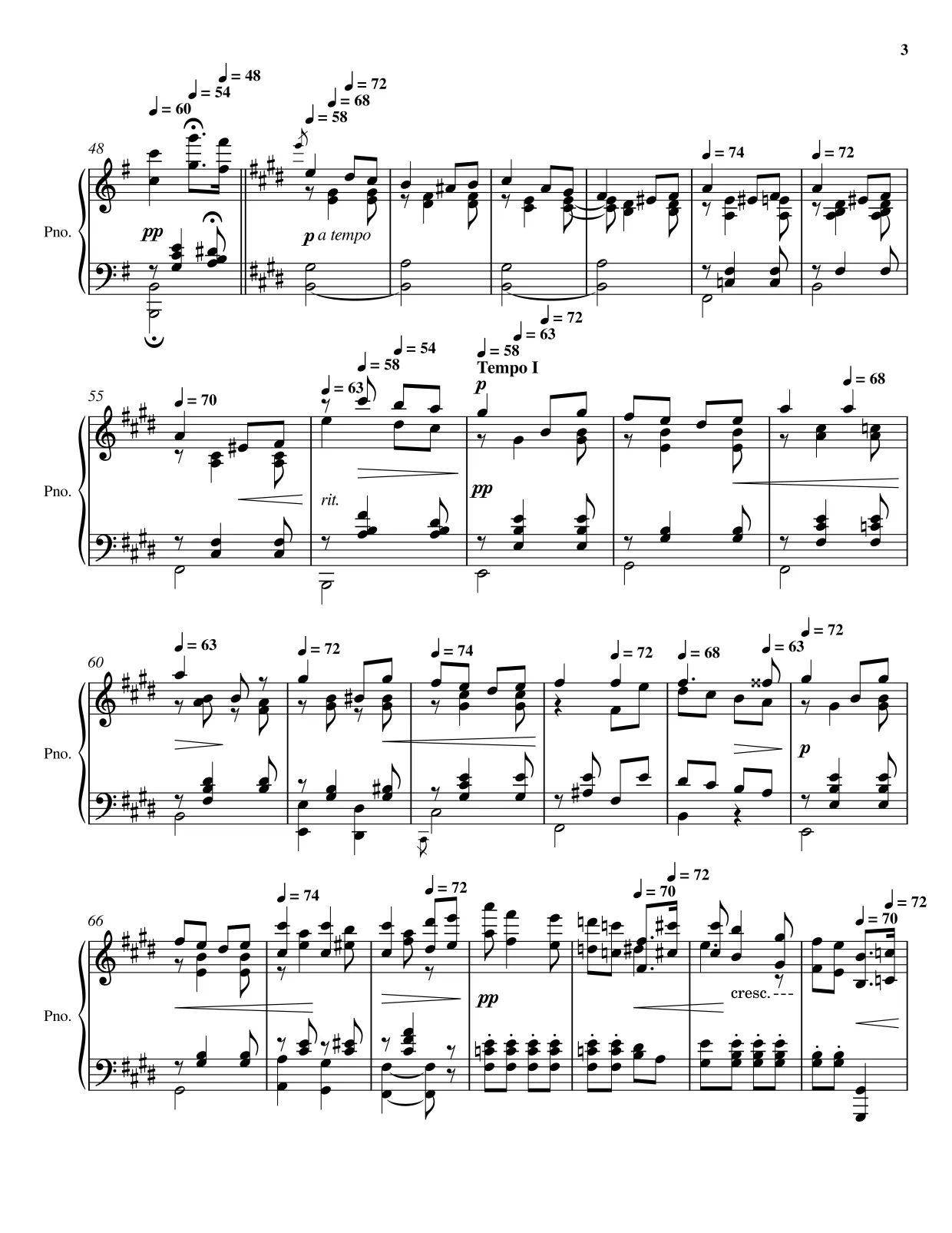 Sheet music page 3 Salut d'Amour - Advanced Version