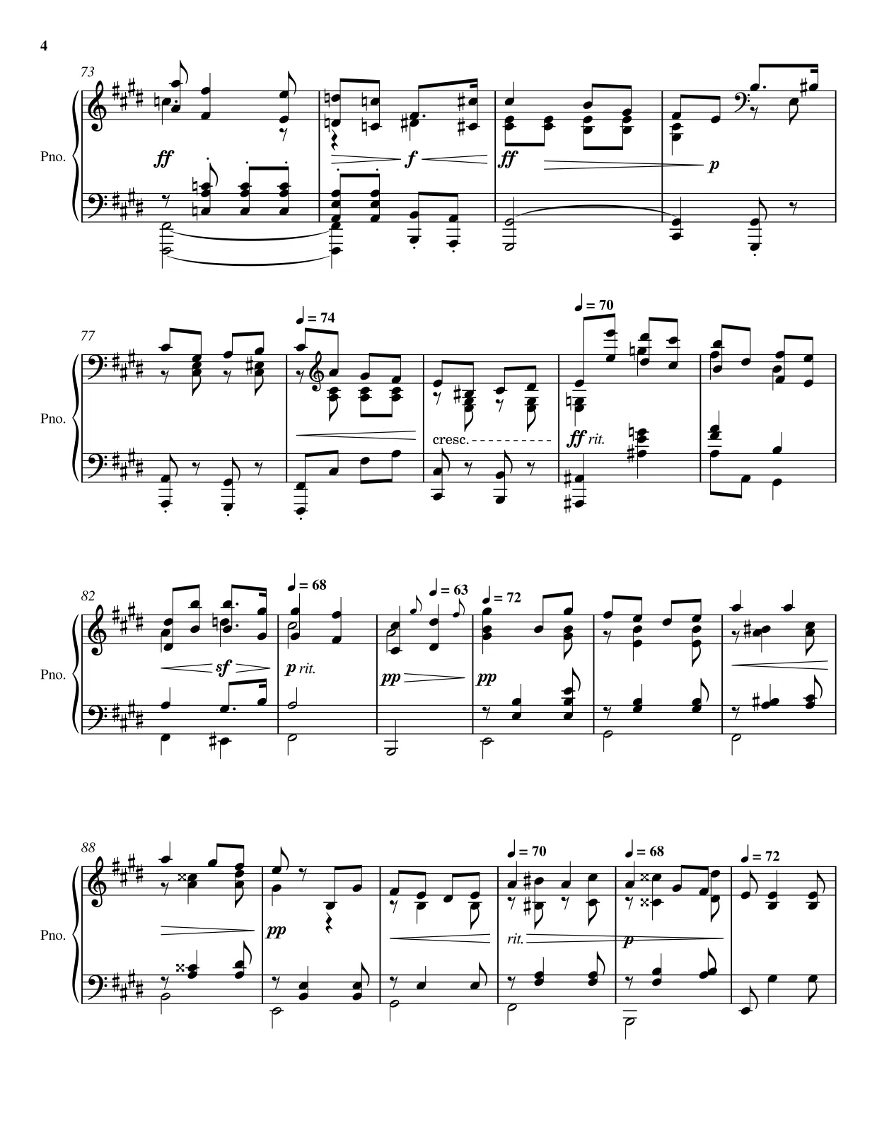 Sheet music page 4 Salut d'Amour - Advanced Version