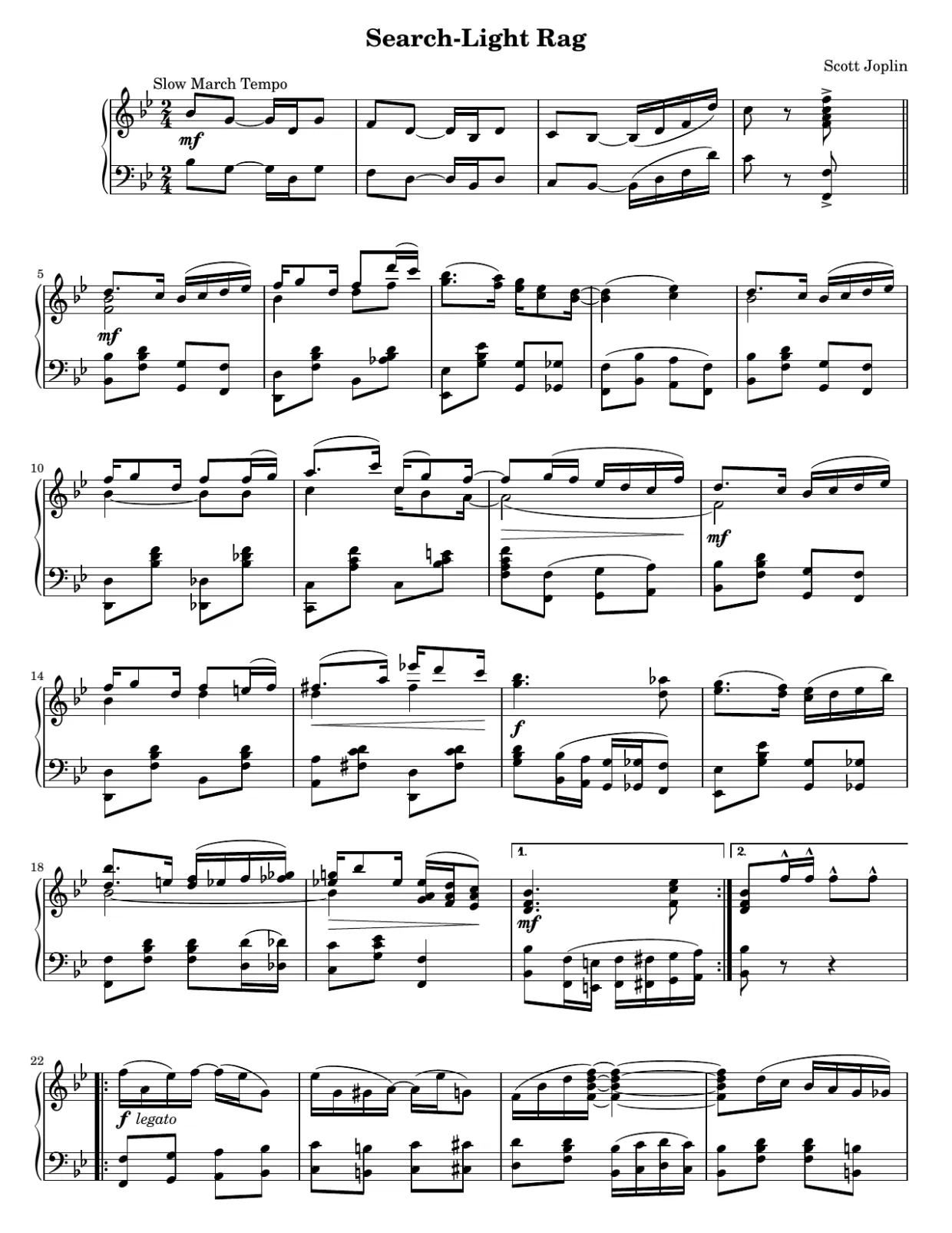 Partition page 1, Search-Light Rag - Version Avancée