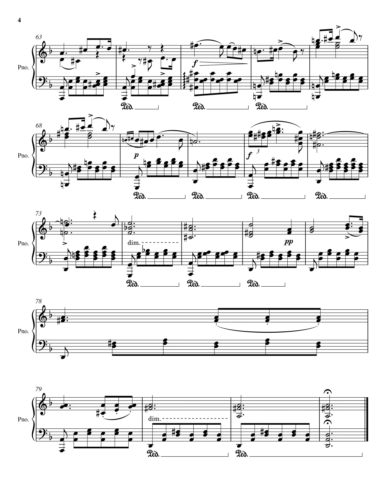 Sheet music page 4 Serenade (Ständchen) - Advanced Version