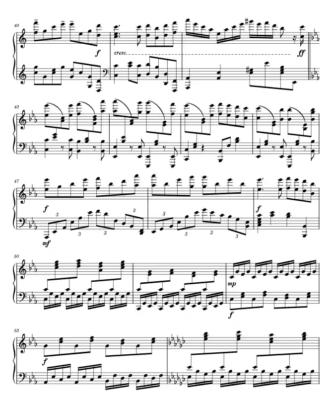 Sheet music page 3 Shinzou wo Sasageyo - Advanced Version