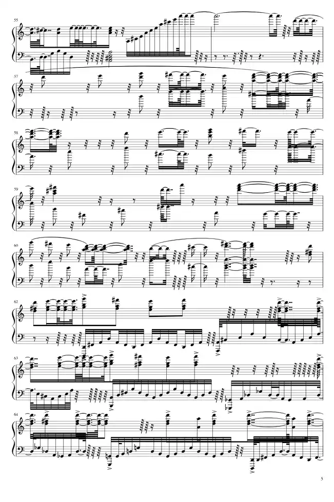 Sheet music page 5 Sign - Advanced Version