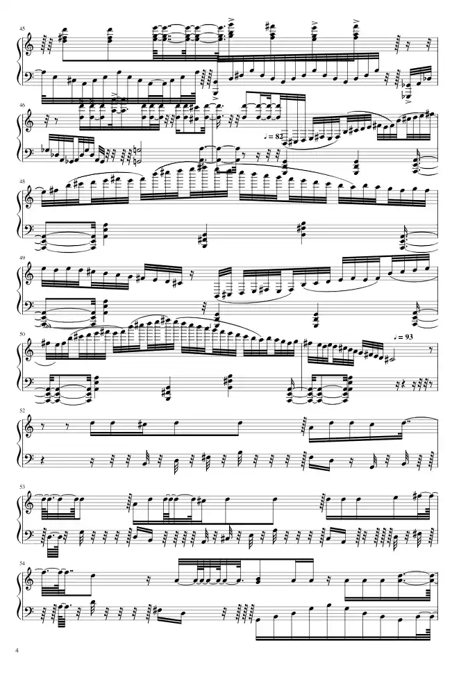 Sheet music page 4 Sign - Advanced Version