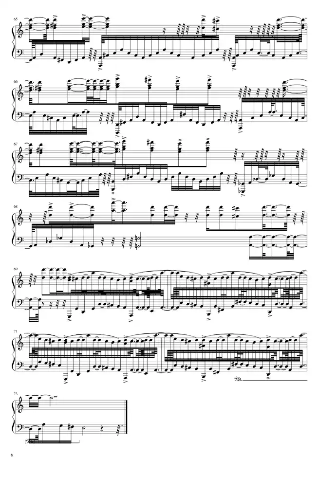 Sheet music page 6 Sign - Advanced Version
