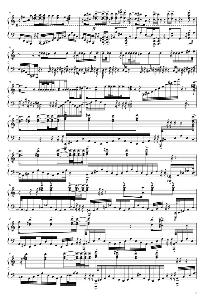 Sheet music page 3 Sign - Advanced Version